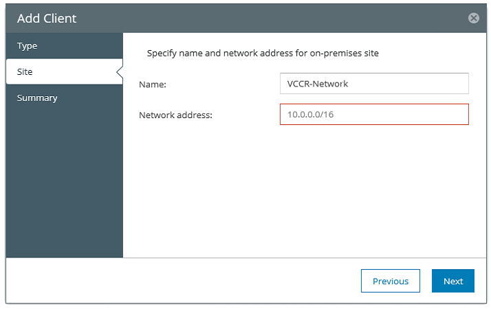 Veeam PN configuration