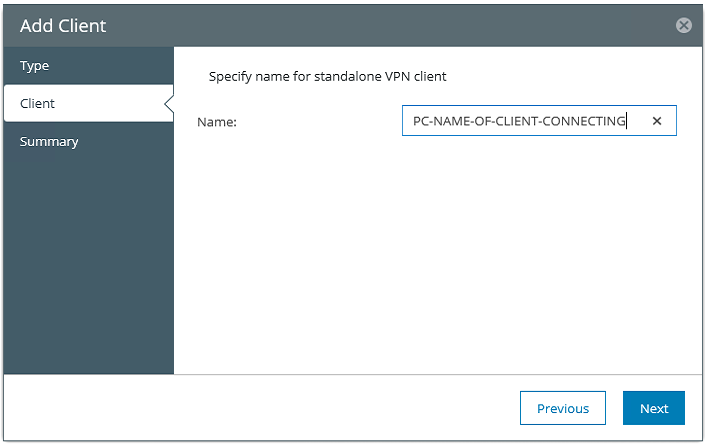 Veeam PN configuration