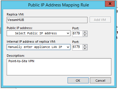 Veeam Address Mapping Rule